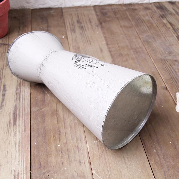 French Country Tin Bucket Vase - Pacisia
