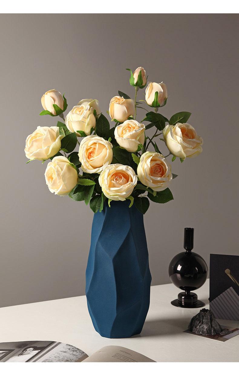 Frosted Cylindrical Polygonal Rhombus Irregular Surface Nordic Style Simple Vase - Pacisia