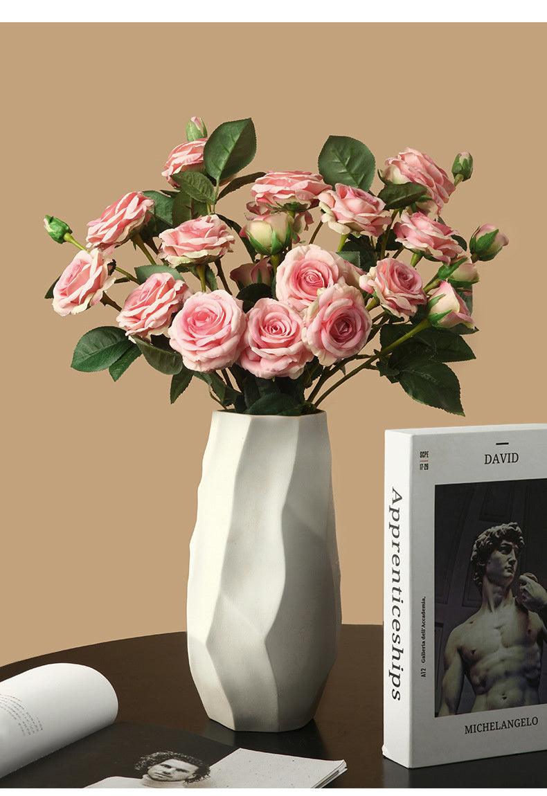 Frosted Cylindrical Polygonal Rhombus Irregular Surface Nordic Style Simple Vase - Pacisia