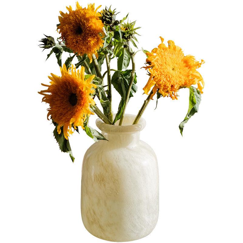 Frosted Matte Light Luxury Glass Large Vase - Pacisia