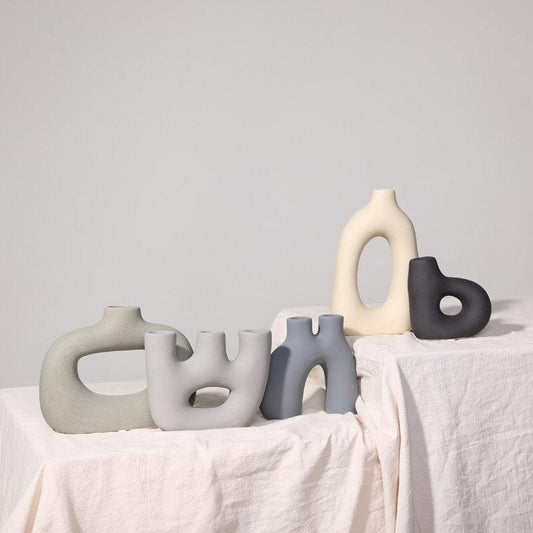 Frosted Vase Creative Living Room Ceramic Craft Furnishings Ornaments - Pacisia