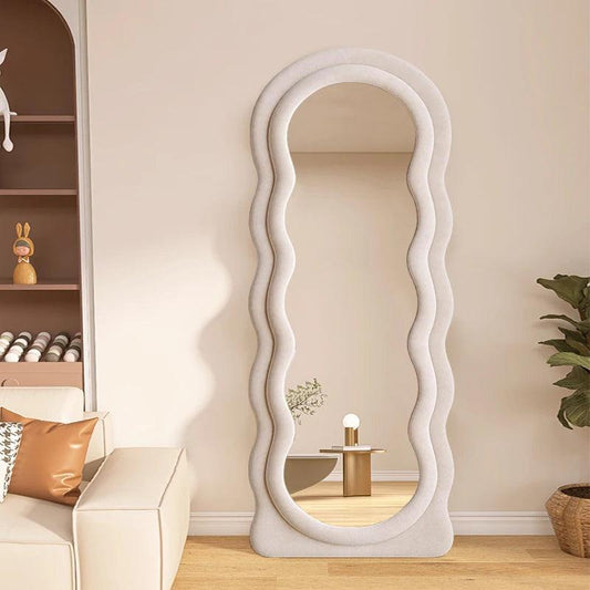 Full Body Irregular Office Mirror Decoration Wall Floor Big Aesthetic Mirror Nordic Long Girls Decoration Maisons Accessories - Pacisia