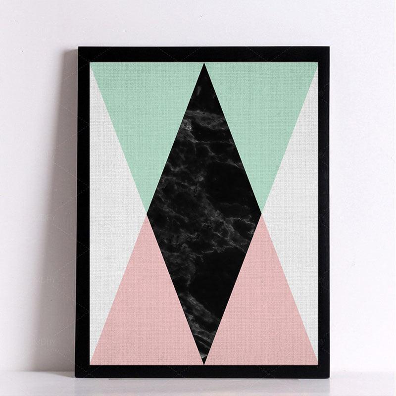 Geometric Canvas Wall Painting - Modern Abstract Art for Living Room Decor - Pacisia
