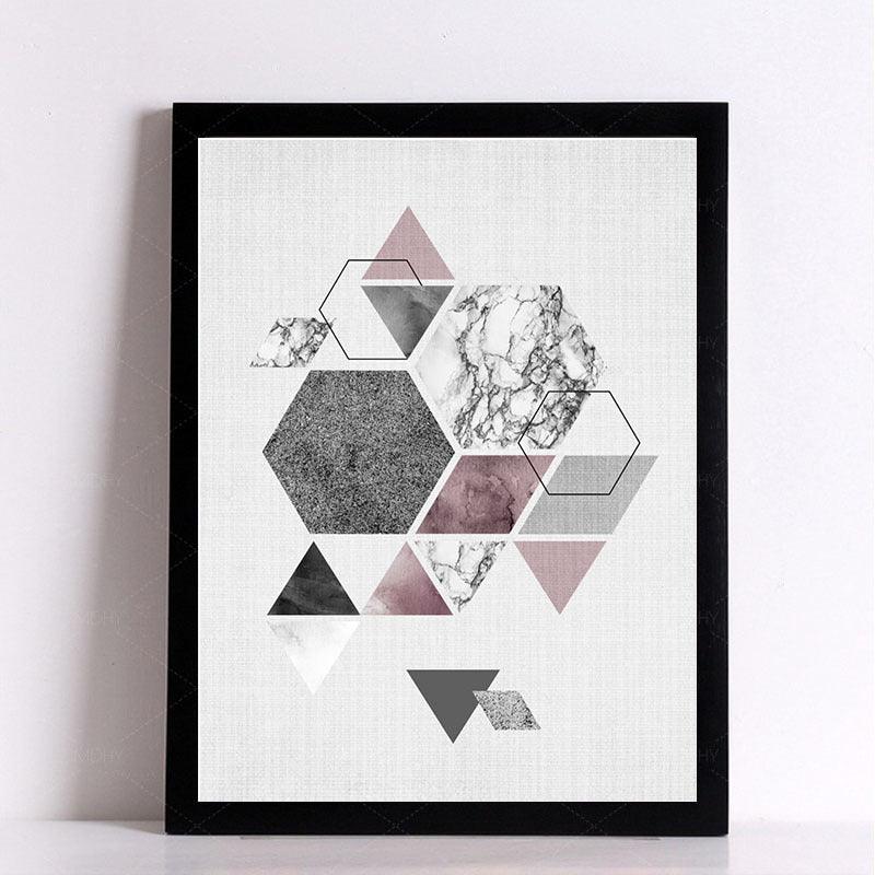 Geometric Canvas Wall Painting - Modern Abstract Art for Living Room Decor - Pacisia
