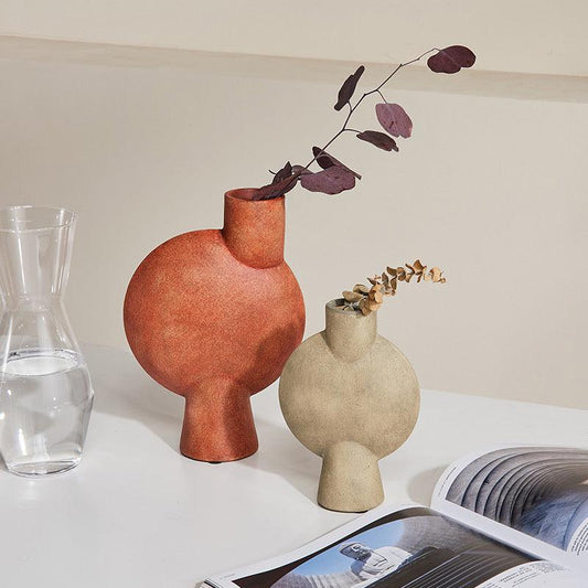 Geometric Ceramic Vase Shaped Combination Desktop Decoration Ornament - Pacisia