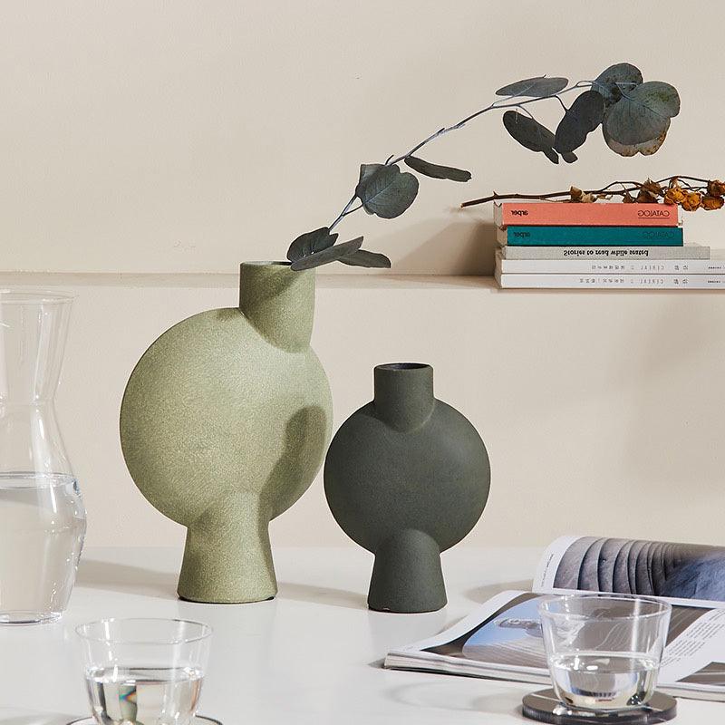 Geometric Ceramic Vase Shaped Combination Desktop Decoration Ornament - Pacisia