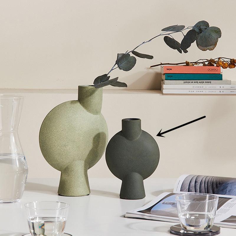 Geometric Ceramic Vase Shaped Combination Desktop Decoration Ornament - Pacisia