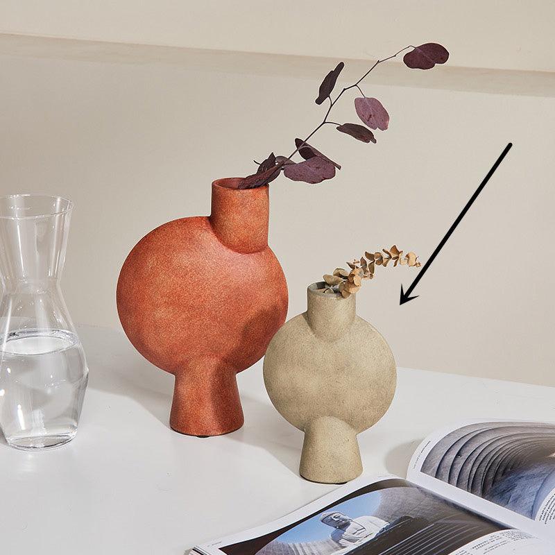Geometric Ceramic Vase Shaped Combination Desktop Decoration Ornament - Pacisia