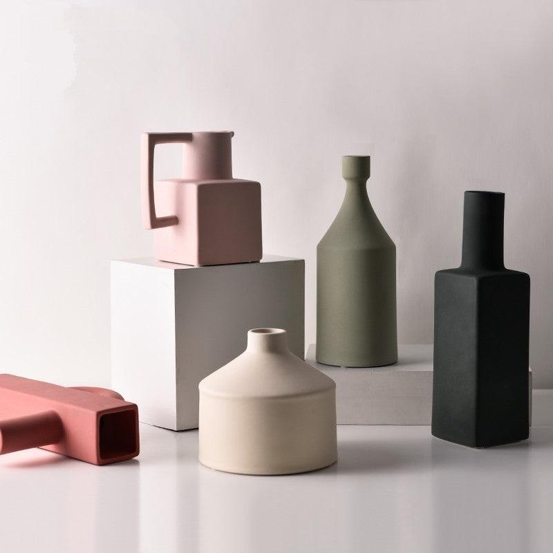 Geometric irregular Morandi vase - Pacisia