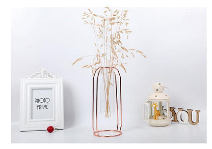 Geometric Rose Gold Vase - Pacisia