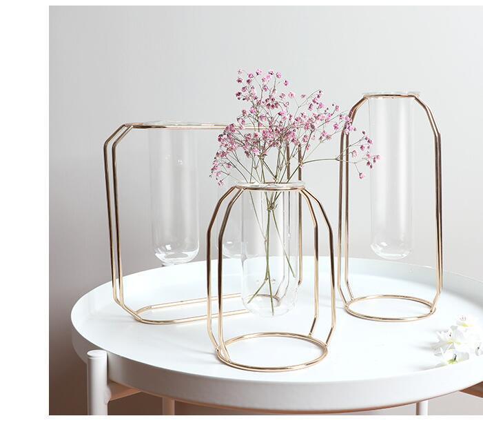 Geometric Rose Gold Vase - Pacisia