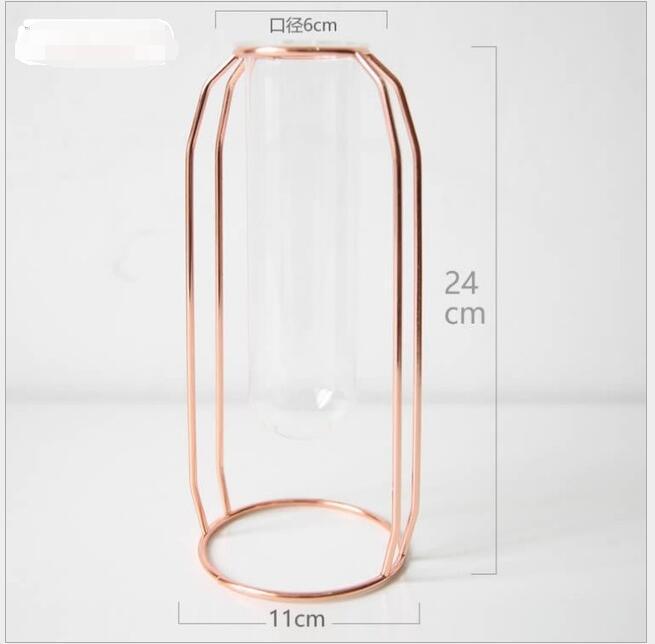 Geometric Rose Gold Vase - Pacisia