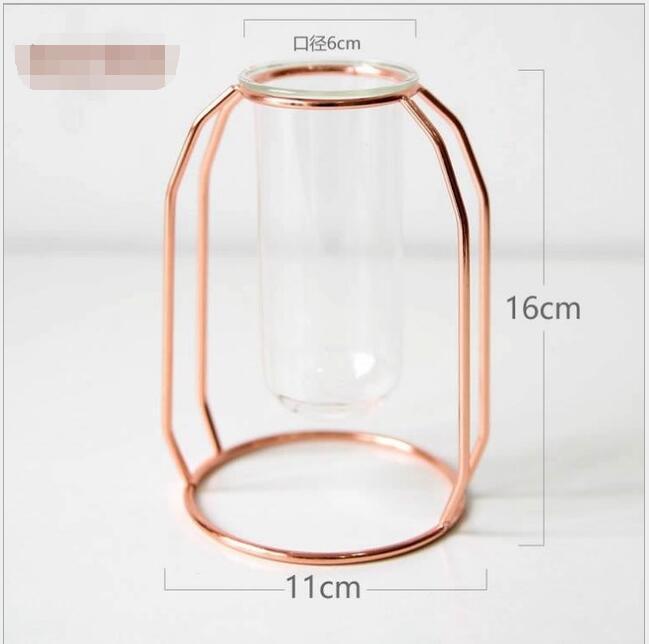 Geometric Rose Gold Vase - Pacisia