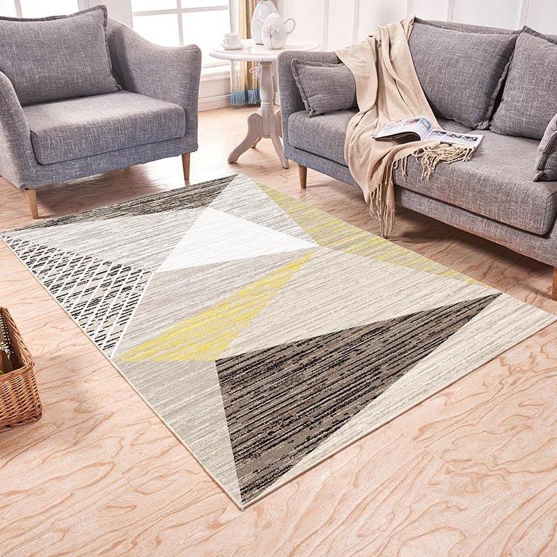 Geometric simple 3D printing living room carpet - Pacisia