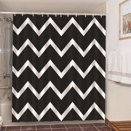 Geometric Tile Color Block Shower Curtain Set - Pacisia