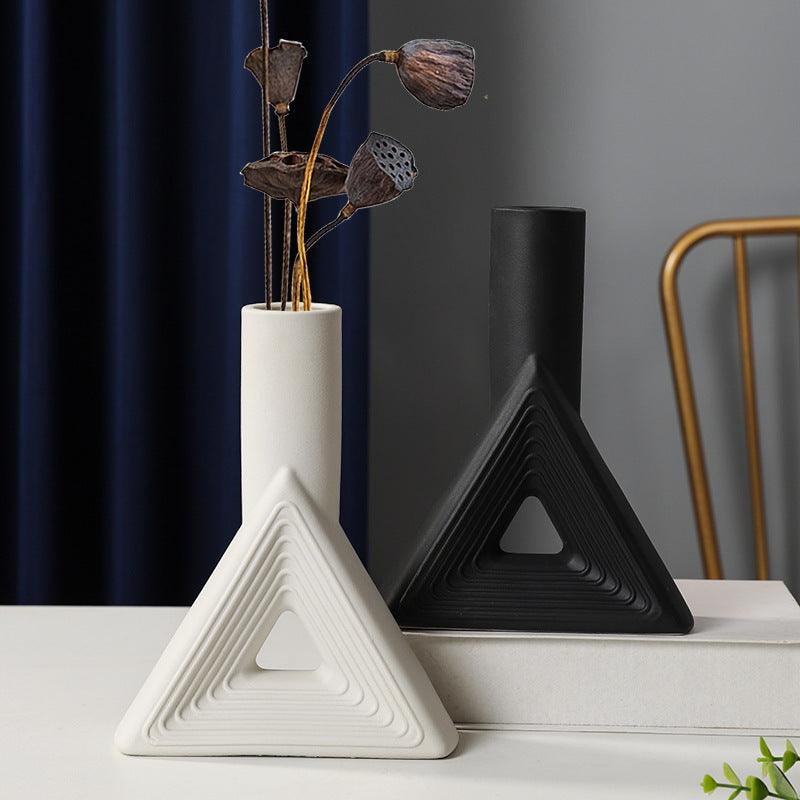 Geometric Vase Ceramic Modern Minimalist Furnishings Decoration - Pacisia