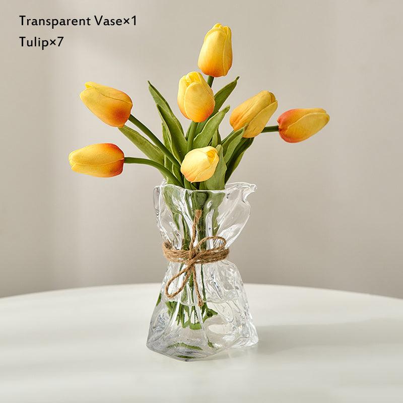 Glass Nordic Home Table Decoration Accessories Dried Flower Vase - Pacisia