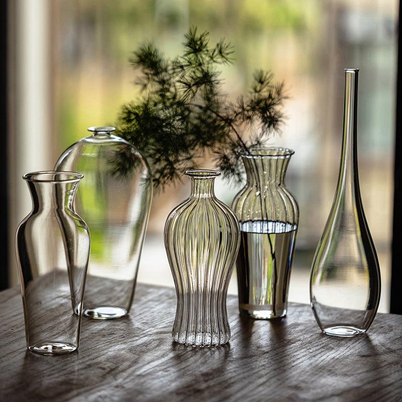 Glass Small Vase Transparent Water Culture Decoration - Pacisia