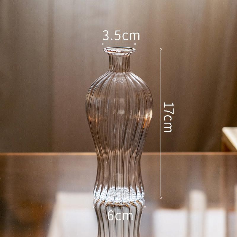 Glass Small Vase Transparent Water Culture Decoration - Pacisia