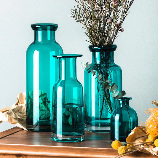 Glass Vase Decoration Living Room Flower Arrangement French Table Decoration - Pacisia