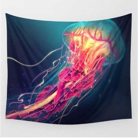 Glowing Jelly Fish Tapestry - Pacisia