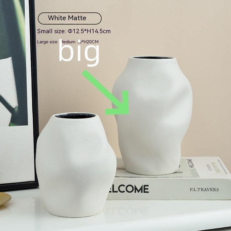 Gold Simple Ceramic Vase Home Flower Arrangement Ornaments - Pacisia