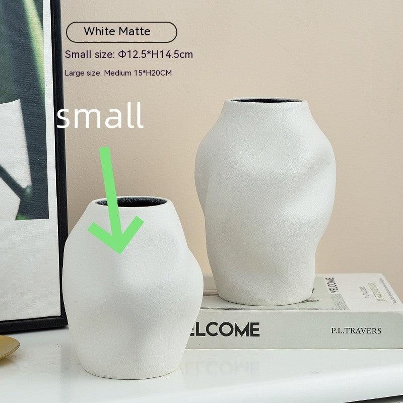 Gold Simple Ceramic Vase Home Flower Arrangement Ornaments - Pacisia