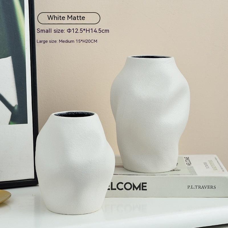 Gold Simple Ceramic Vase Home Flower Arrangement Ornaments - Pacisia