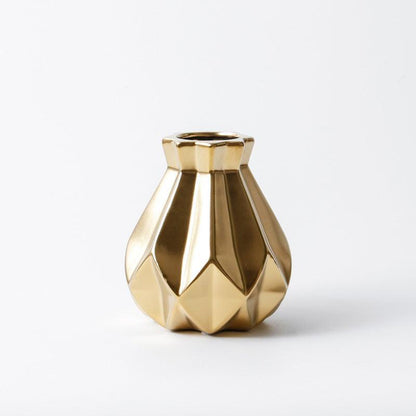 Golden Nordic Light Luxury Ins Ceramic Vase Decoration - Pacisia