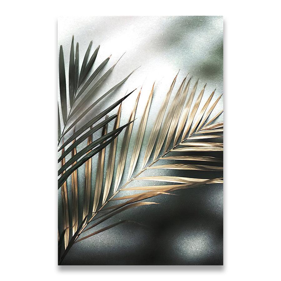 Golden Palm Botanical Canvas Painting - Elegant Home Decor - Pacisia