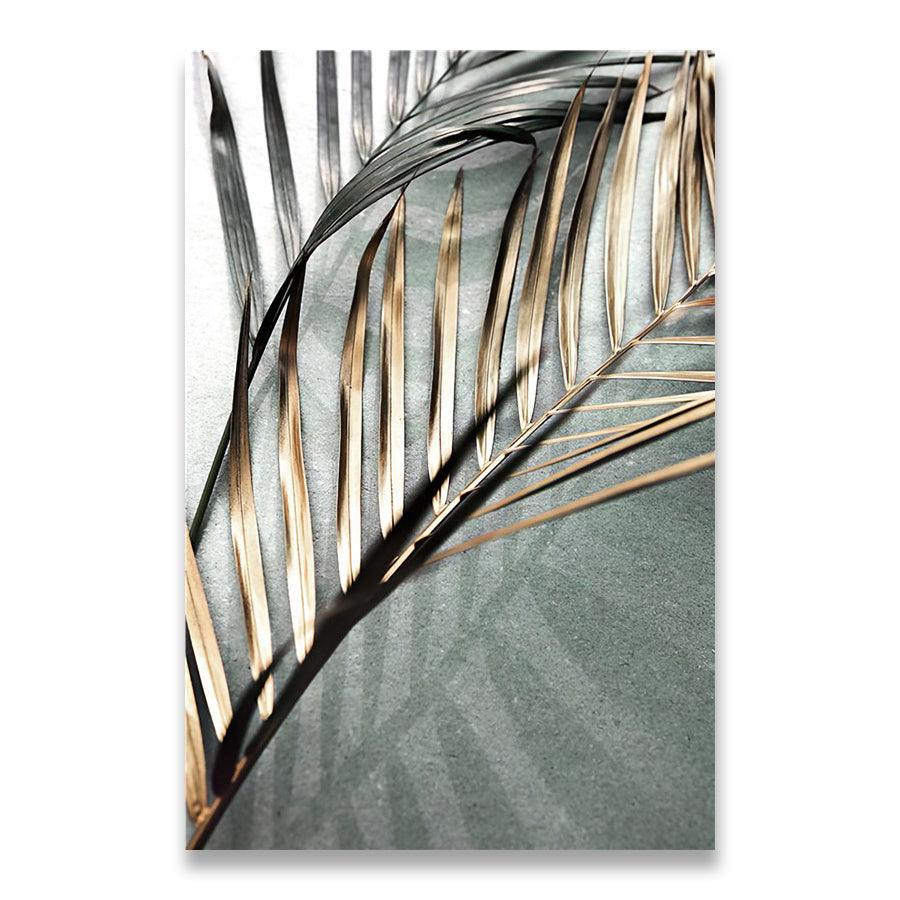 Golden Palm Botanical Canvas Painting - Elegant Home Decor - Pacisia