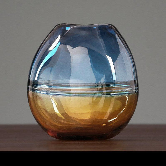 Gradient Light Luxury Glass Modern Minimalist Vase - Pacisia