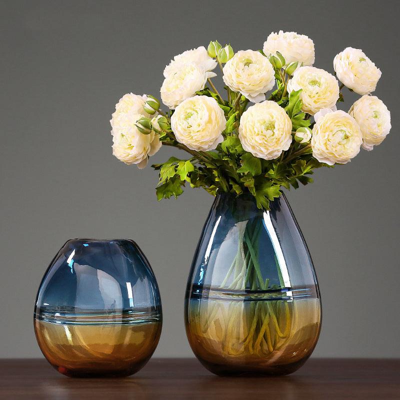 Gradient Light Luxury Glass Modern Minimalist Vase - Pacisia
