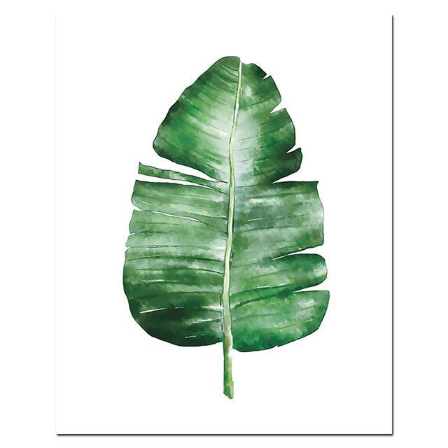Green Plant Wall Art - Canvas Painting for Living Room Decor - Pacisia