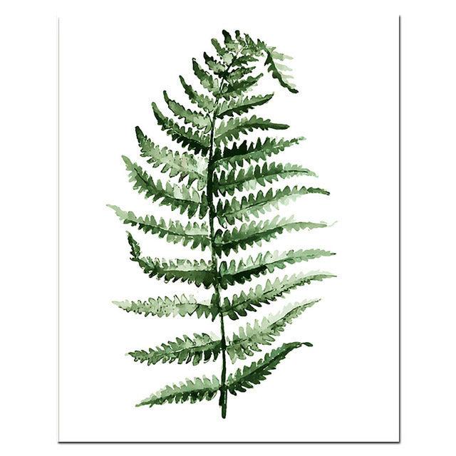 Green Plant Wall Art - Canvas Painting for Living Room Decor - Pacisia