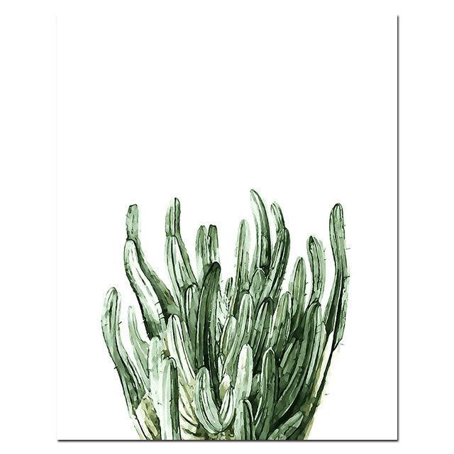 Green Plant Wall Art - Canvas Painting for Living Room Decor - Pacisia