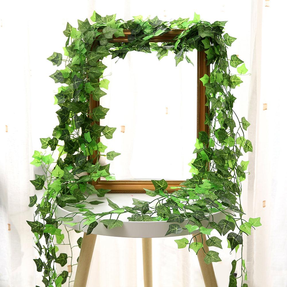 Green Silk Artificial Hanging Leaf Garland Plants Vine Leaves Diy For Home Wedding Party Bathroom Garden Decoration - Pacisia