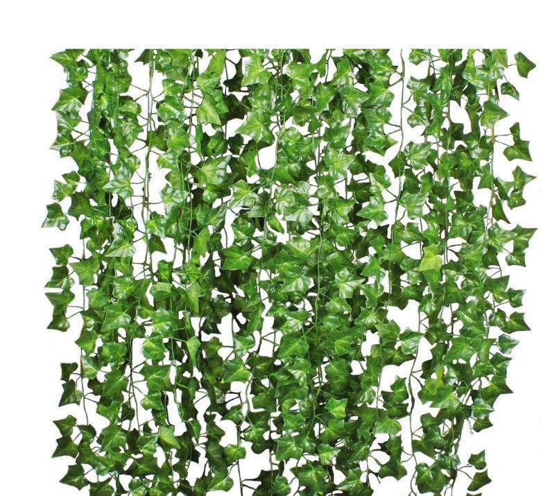 Green Silk Artificial Hanging Leaf Garland Plants Vine Leaves Diy For Home Wedding Party Bathroom Garden Decoration - Pacisia