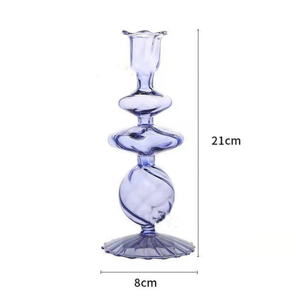 Hand Blown Glass Candle Holder Home Vase Ornament - Pacisia