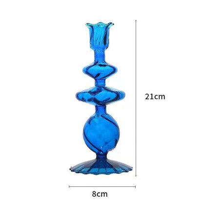 Hand Blown Glass Candle Holder Home Vase Ornament - Pacisia