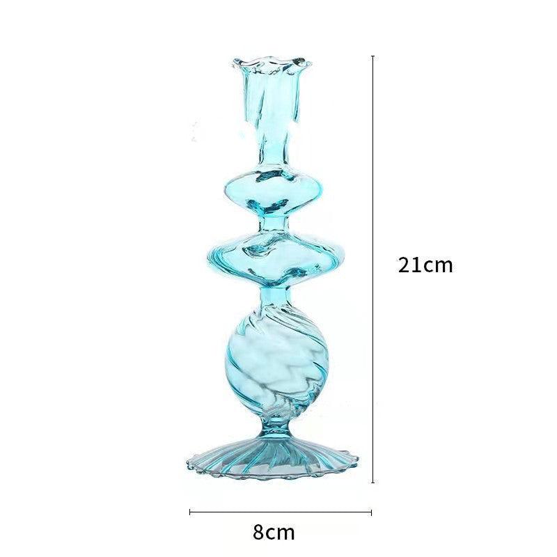 Hand Blown Glass Candle Holder Home Vase Ornament - Pacisia