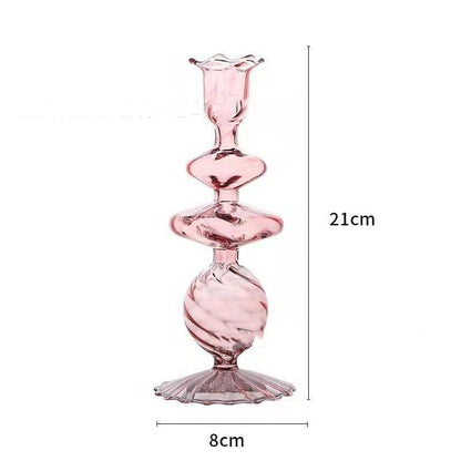 Hand Blown Glass Candle Holder Home Vase Ornament - Pacisia