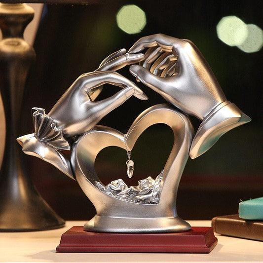 Hand Heart-shaped Crystal Figurines Home Decor Accessorie Decoration Crafts Figurines Miniatures Ornaments Wedding Gift R800 - Pacisia