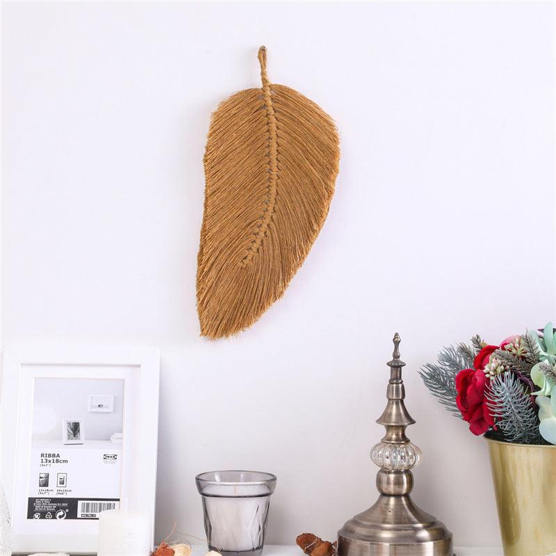 Hand-Woven Leaf Cotton Tapestry Tapestry - Pacisia