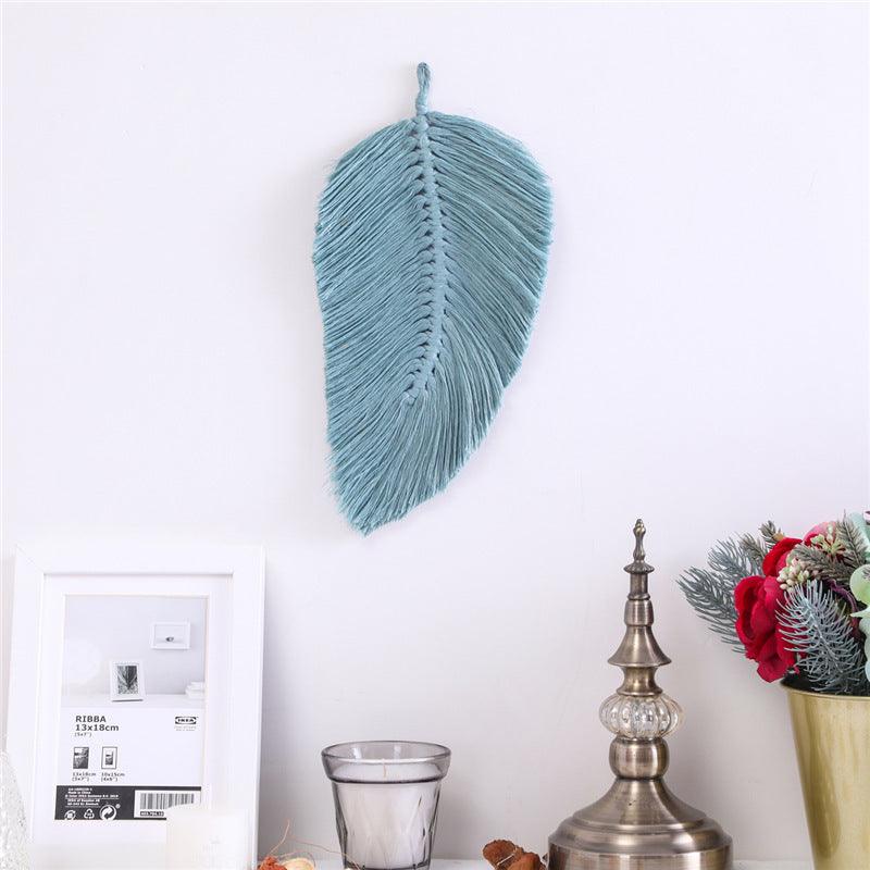 Hand-Woven Leaf Cotton Tapestry Tapestry - Pacisia