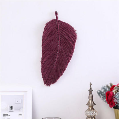 Hand-Woven Leaf Cotton Tapestry Tapestry - Pacisia