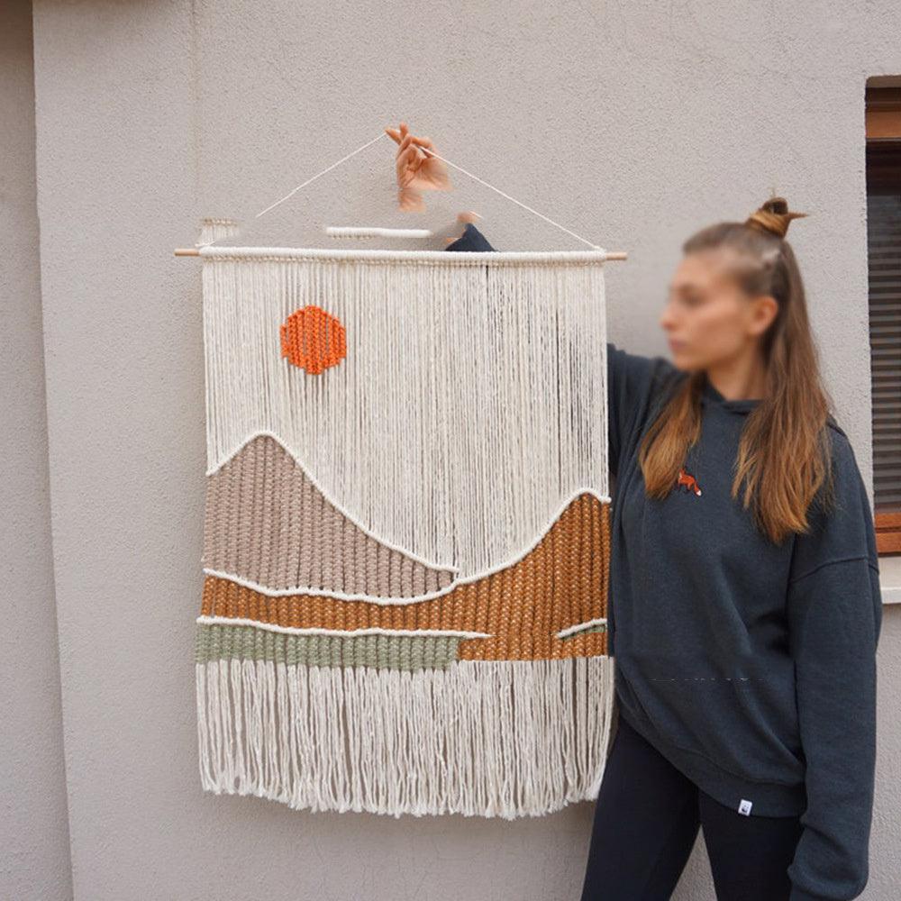 Hand Woven Tapestry Landscape Fringe Home Decor - Pacisia