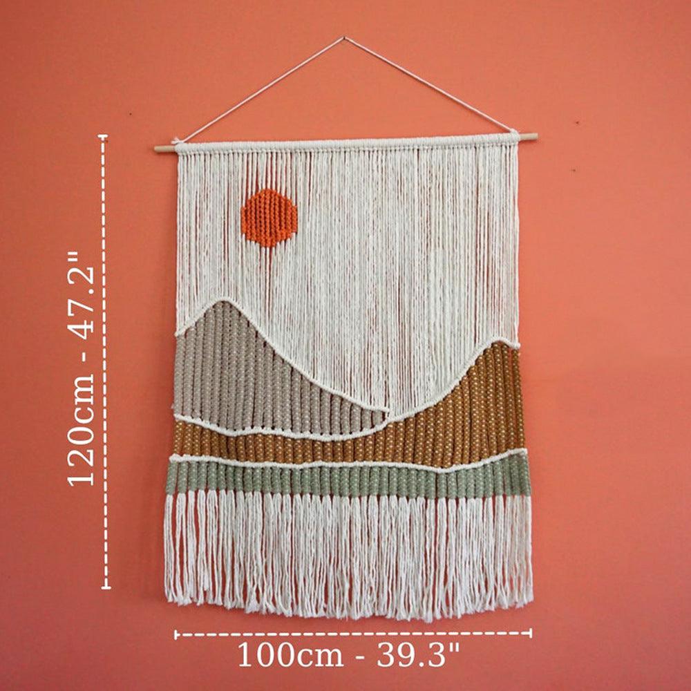 Hand Woven Tapestry Landscape Fringe Home Decor - Pacisia