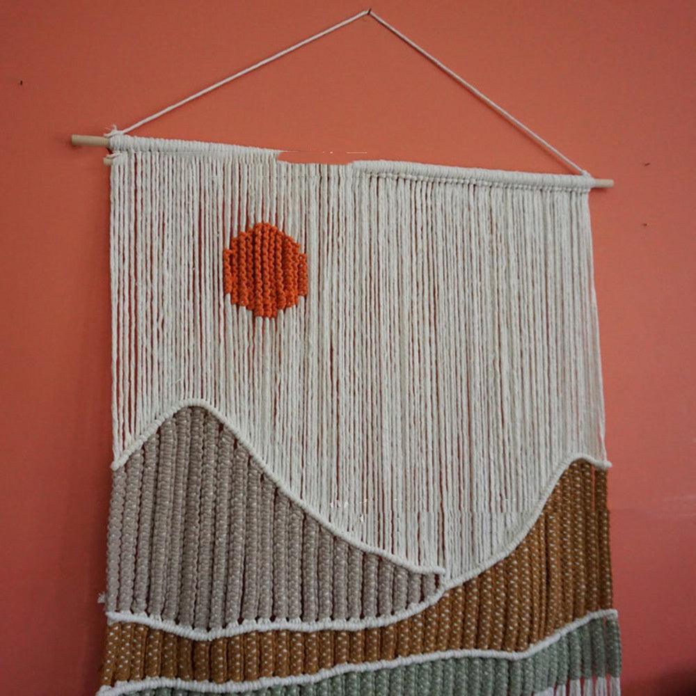 Hand Woven Tapestry Landscape Fringe Home Decor - Pacisia