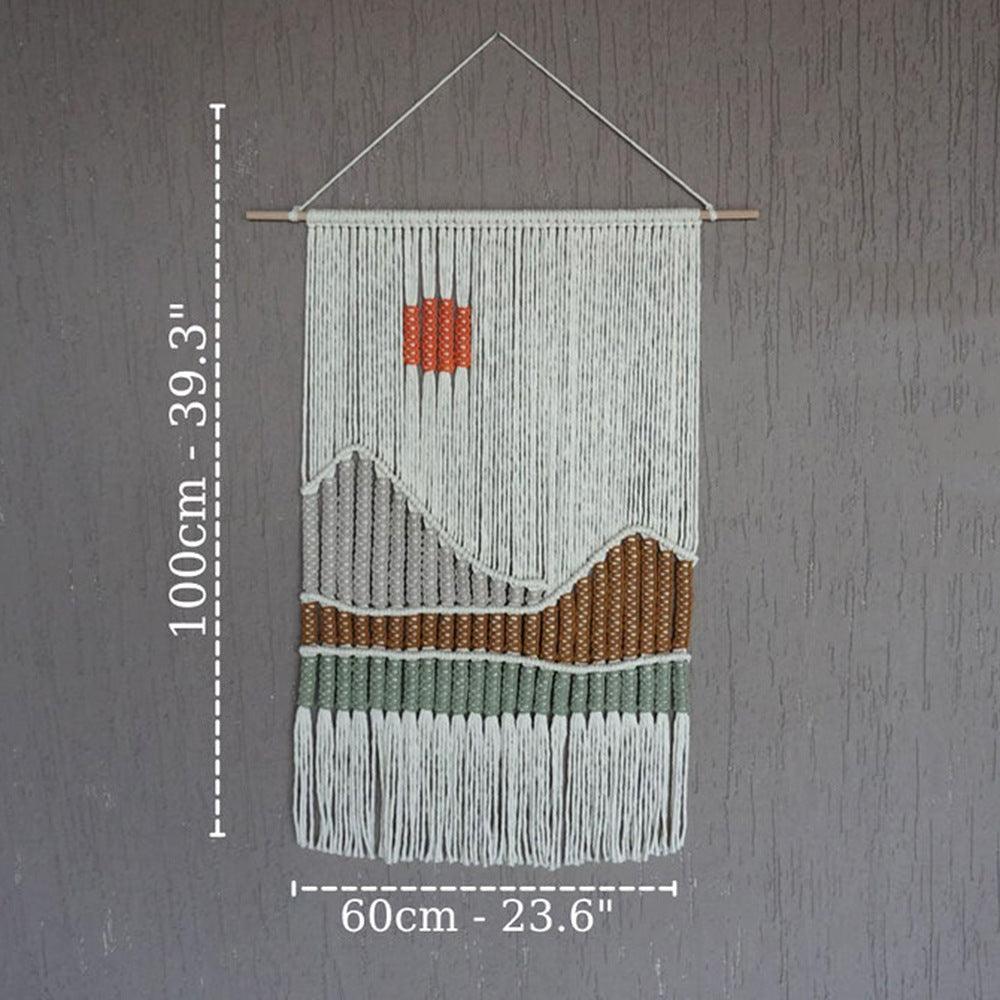 Hand Woven Tapestry Landscape Fringe Home Decor - Pacisia
